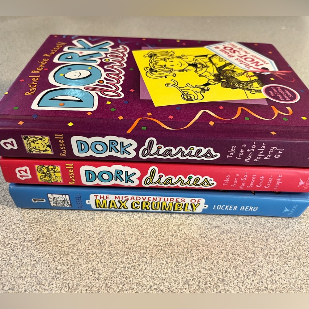 (2/$50) Dork Diaries and Max Crumbly Book Set - Multicolor